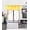 Bright Yellow, variant on 1 piece S18 luxury straight sheer faux silk window curtain valance for kitchen bathroom decor with rod pocket on top pure white color 55" wide X 18" long