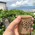 thumbnail image 2 of Disposable Espresso Cups with Lids - 4 Oz - 50 Sets - Kraft Coffee Print - Small To Go Paper Cups with Tops for Home Office or Party, 2 of 4