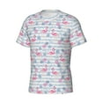 thumbnail image 5 of Vsdgher Flamingo and Pineapple Print Men's Dry Fit Mesh Athletic Shirts Moisture Wicking Tennis T-Shirt Tops, 5 of 9