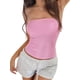 thumbnail image 3 of Tops de Tubo Sin Tirantes para Mujer, Básicos, Sin Espalda, Sin Mangas, Bandeau, Tops Cortos para Salir, Ropa de Verano 2025. Rosa S, 3 of 10