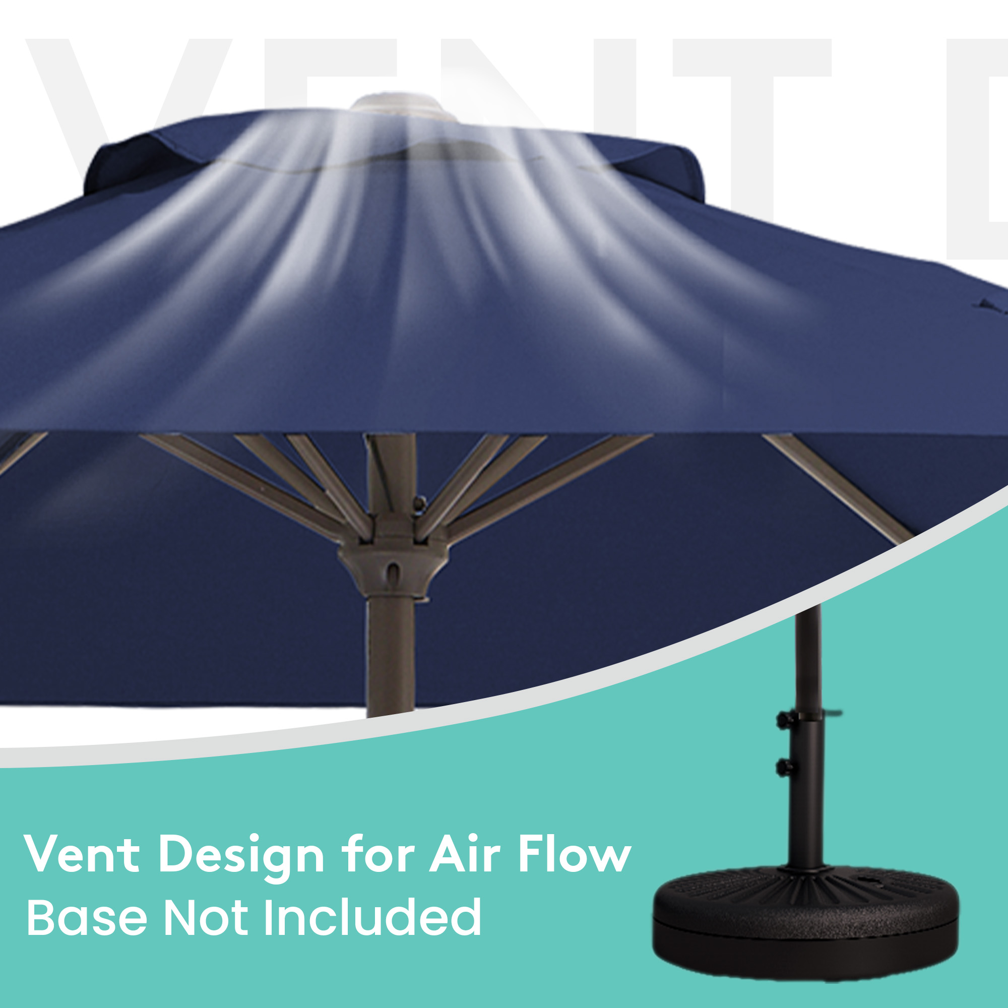 Napwant 7.5 Ft Patio Umbrella Navy Blue With Crank photo 6