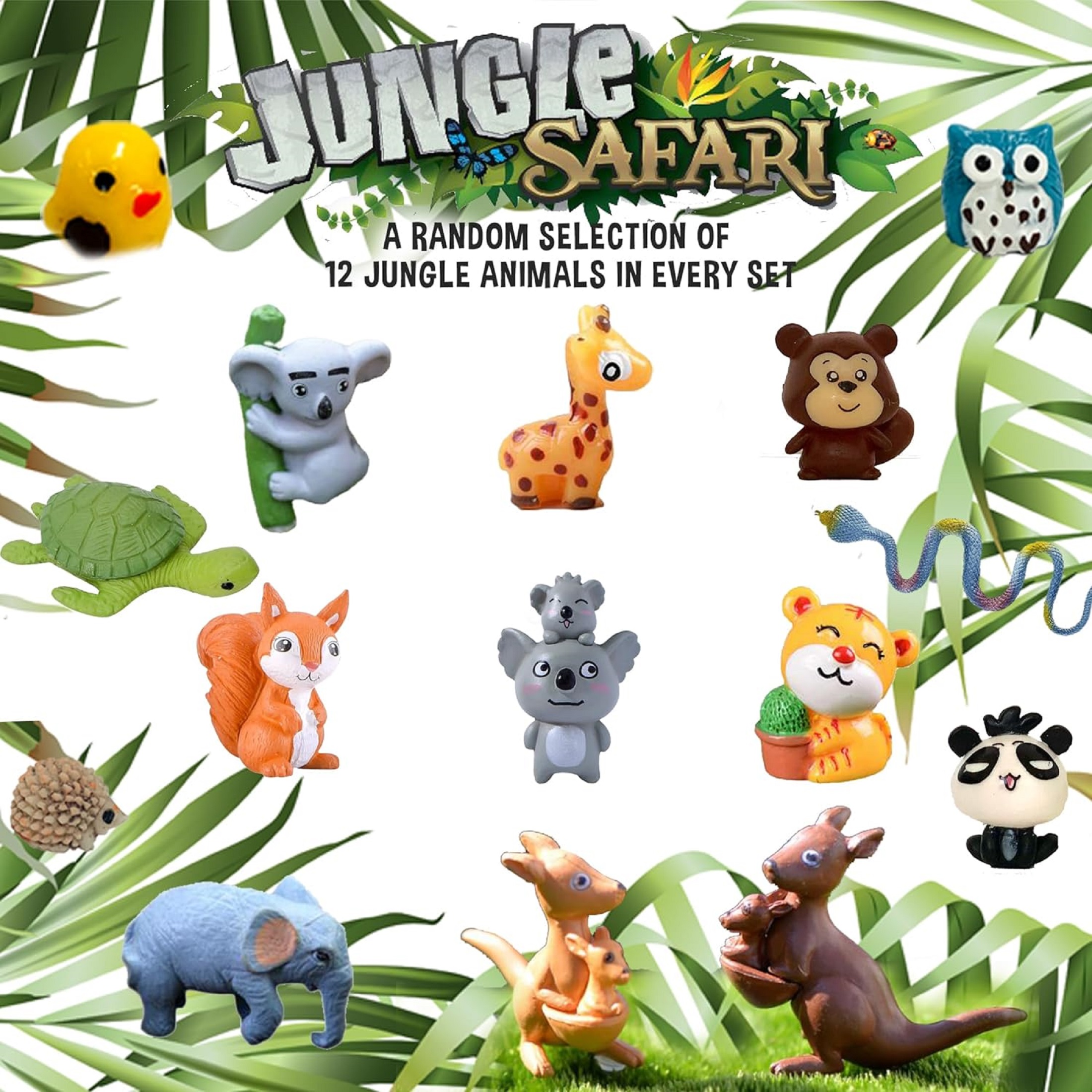 Jungle Safari Bath Bombs for Kids with Toys Inside by Mineral Me California w/ Mild Fruity Scent