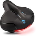 thumbnail image 1 of Asiento de bicicleta para hombres y mujeres, cómodo, ancho, de gel, de repuesto, transpirable, acolchado, resistente al agua, compatible con bicicletas de crucero, de montaña y de montaña, 1 of 5