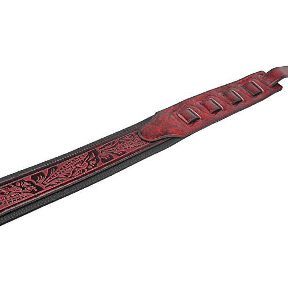 Walker & Williams GB-106 Black Cherry Padded Glove LeatherÂ Strap Live Oak Pattern