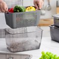 thumbnail image 6 of LUXEAR 4 Pack Vegetable Storage Containers for Fridge, Fruit Container with Lids &Removable Colander Large Fridge Organizer BPA-free for Fruit Vegetable, Berry, Meat Storage keep Fresh Longer Gray, 6 of 12