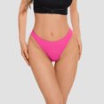 thumbnail image 2 of COMVALUE Sexy Lace Thongs Breathable Seamless Underwear for Women Comfortable V-waisted Soft Panty 1 Pack (Hot Pink, L), 2 of 7