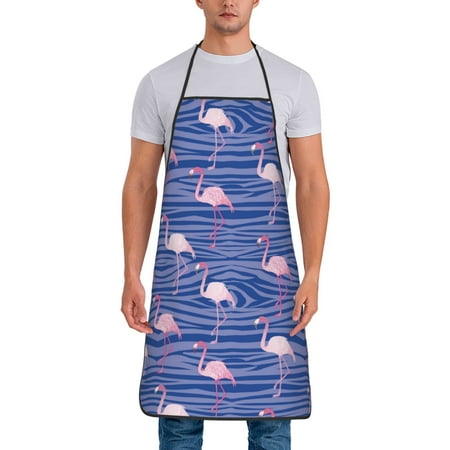 

Aprons for Men Women - flamingo pink Cooking Kitchen Apron Chef Apron Waterproof Apron for Painting Pottery Baking BBQ Gardening Salon Gift For women Men