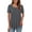 Gray, variant on Women's Tops Plus Size Short Sleeves Loose Fit Tunic Shirts Lace patchwork round neck Lady Blouses, M-4XL