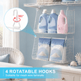 Wire Laundry Rack 3-Pack White Hanging Laundry Baskets, Wire Shelf Organization For ...