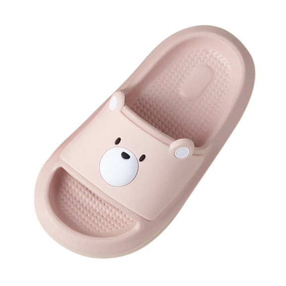 Quealent Big Kid Girls Shoes Memory Foam House Slipper Summer Home Slippers for Children Kids Slippers Cartoon Soft Sole Toddler Boot Slippers Pink 1