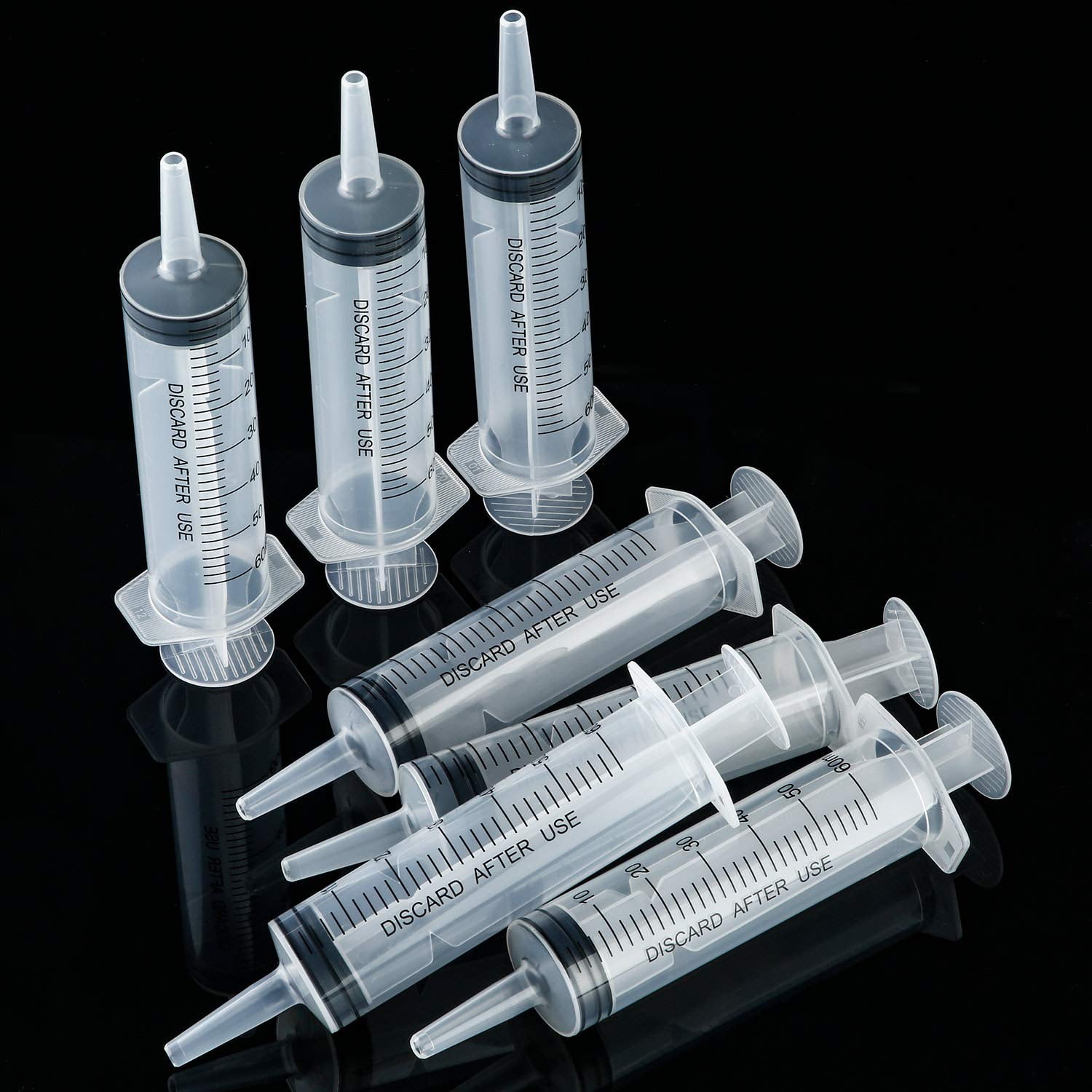 10 Pack 20ml Large Plastic Syringe, Liquid Measuring Syringes Without Needle for Epoxy Resin, Craft, Scientific Labs, Feeding Pets Animals, Oil or Glue Applicator