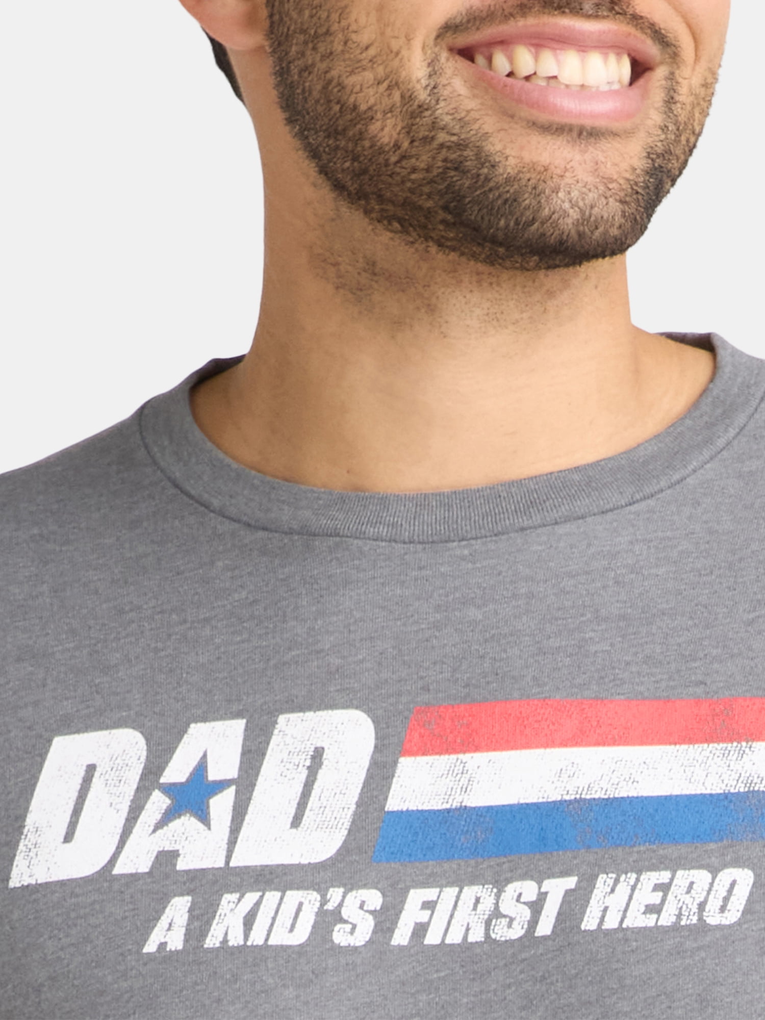 Father's Day Men's and Big Men's A Kid’s First Hero Graphic Tee from Way to Celebrate, Sizes S-3XL