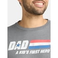 thumbnail image 4 of Father's Day Men's and Big Men's A Kid’s First Hero Graphic Tee from Way to Celebrate, Sizes S-3XL, 4 of 5