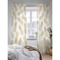 thumbnail image 3 of Pineapple Art Sheer Curtains 2 Panels Set Vintage Fruit Modern Yellow Texture Lihgt Filtering Rod Pocket Voile Drape, Semi Sheer Window Curtains for Bedroom Living Room, 52"x108", 3 of 5