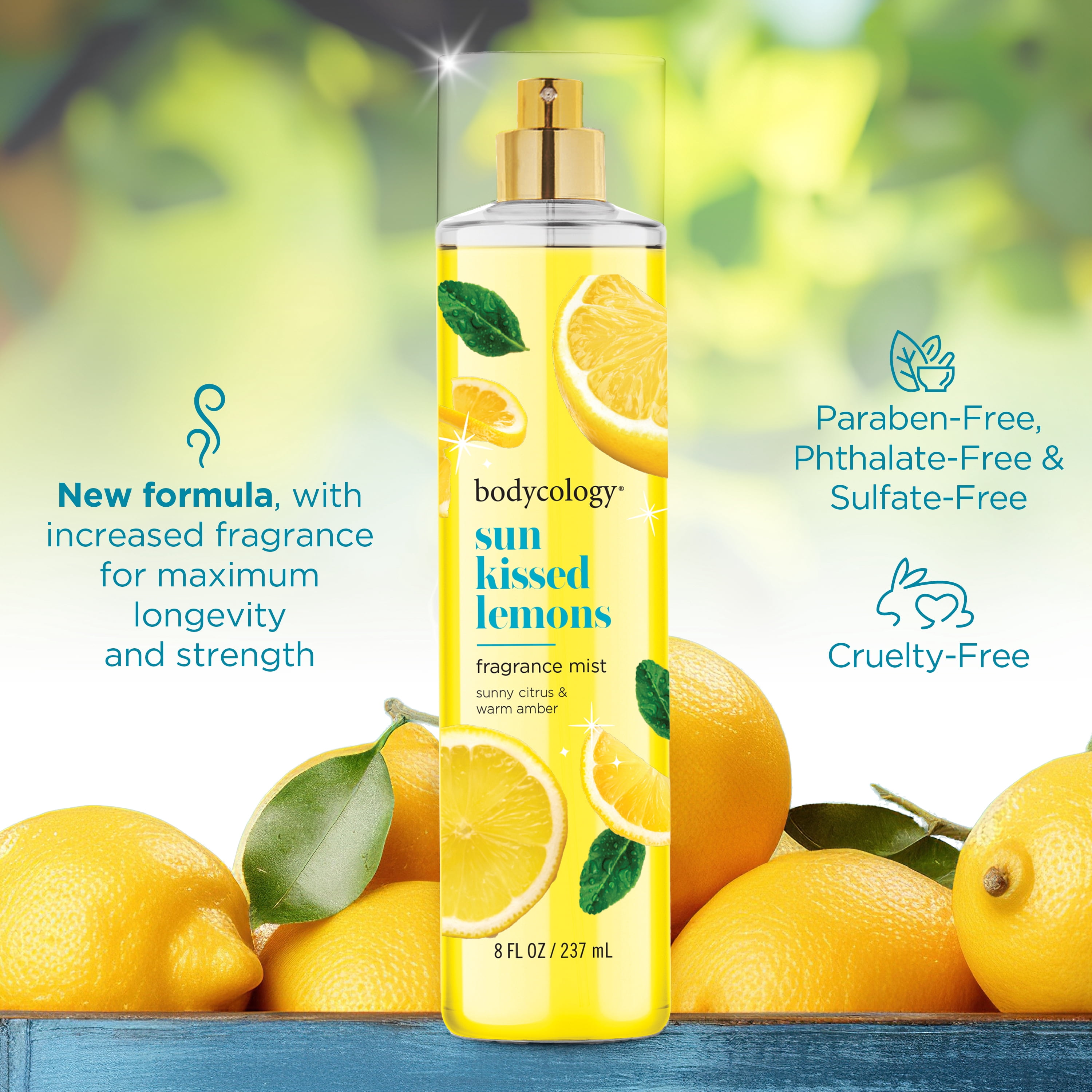 Bodycology Fragrance Body Mist, Sun Kissed Lemons, 8 fl oz