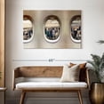 thumbnail image 3 of Elephant Stock Airplane Windows Wall Art - Horizontal Canvas Wall Art - Living Room Wall Decor - Transportation Canvas - Beige And Brown Decor - 45" x 30", 3 of 8