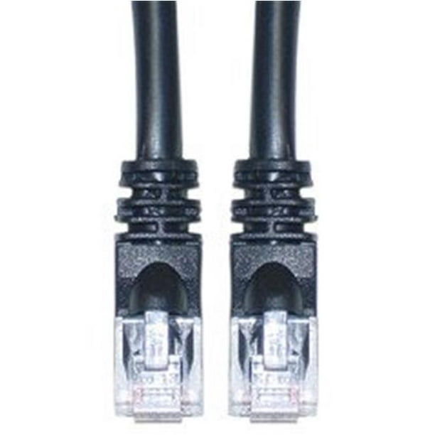 Cat5e Noir Ethernet Patch Cable Snagless Moulé Boot 25 Pieds