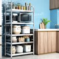 thumbnail image 3 of 5 Tier Adjustable Stainless Steel Microwave Oven Shelf Rack Kitchen Shelves Home Bathroom Storage Rack Organizer, 3 of 10