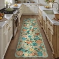 thumbnail image 2 of BERTHMEER 2'x8' Runner Rugs for Hallway Entryway Bathroom Bedroom Playroom Non Skid Washable Green Floral Vintage Oriental Traditional Flower Accent Runner Rugs, Multicolor, 2 of 5