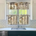 thumbnail image 2 of Cozy Forest Mushroom Curtains 3pcs Set 27.5x24in, Polyester Botanical Tier Panels and Valance, Rustic Kitchen Window Treatment for Fall and Thanksgiving, 2 of 5
