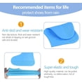 thumbnail image 3 of GHSDFBB Housse de Botte de Pluie Extérieure, Housses de Chaussures en Silicone, Réutilisables, Durables, Résistantes à l'Eau, Antidérapantes, Pliables pour Enfants Femmes Hommes (Bleu, P), 3 of 7