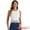 White, variant on DARING DIVA Women's Ribbed Knit Tank Crew Neck Crop Tassel Trim Vest XS Black