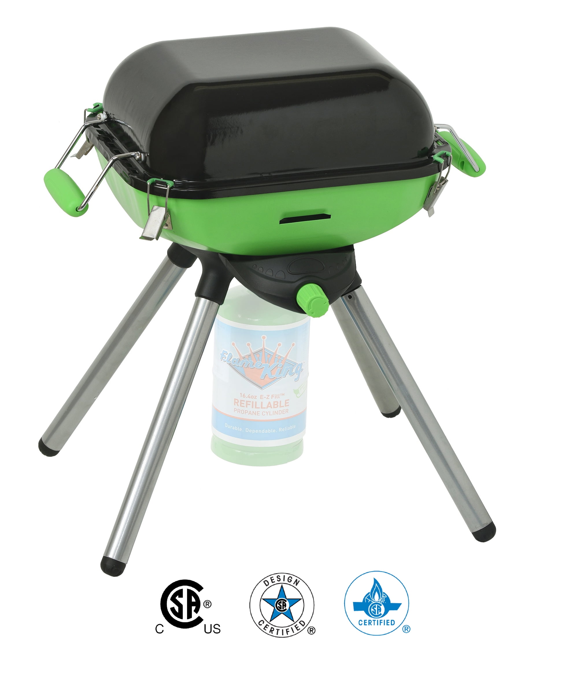 Flame King Multi-Functional Portable Propane BBQ Grill Camp Stove, Lighweight & Portable