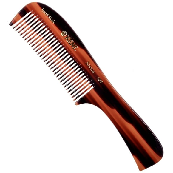 Kent 10T Large Hair Detangler Comb - Handmade Wide Tooth Comb for Curly Hair, Detangling Comb For Wet and Dry Hair, Rake Comb for Women Hair Combs for Thick Hair Saw-Cut and Hand Polished Kent Comb