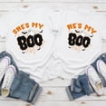 thumbnail image 4 of PAVIG He's My Boo She's My Boo Halloween Couple Matching Ghost Tee, 4 of 7