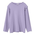 thumbnail image 4 of Zshosam Girls' Tops Tees Girls Tops Long Sleeve Shirt Fall Cute Shirts Crew Neck Tshirts Trendy Kids Cute Prints Clothes Size 6T 7T,(Light Purple 6-7 Years), 4 of 4