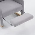 thumbnail image 7 of Nursery Rocking Chair, Modern Teddy Upholstered High Wingback Armchair Lounge Chair with Adjustable Footrest, Comfy Single Sofa Chair for Living Room, Light Gray, 7 of 7