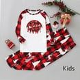 thumbnail image 3 of Christmas Pajamas for Family Funny Elk Deer Graphic Matching Pjs Sets Soft Red and Black Plaid Long Sleeve Sleepwear, 3 of 5