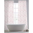 thumbnail image 4 of Pink Spring Floral Sheer Curtains 108 Inch Length 2 Panels Set, Elegant Watercolor Summer Botanical Voile Window Treatment Semi Sheer Long Curtains Drapes for Bedroom/Living Room/Kitchen 52"x108"x2, 4 of 7