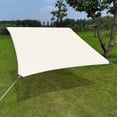 thumbnail image 4 of Fridja Summer Savings Outdoor Sunshade Net Beige White Sun Protection Net Fence Protective Net Encrypted and Thickened Balcony Courtyard Flower Sunshade Net with 16.5ft Rope Birthday Gift, 4 of 6