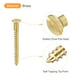 thumbnail image 4 of Unique Bargains 50Pack M4 x 40mm Brass Slotted Drive Flat Head Wood Screws Self Tapping Screw, 4 of 6