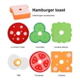 thumbnail image 2 of Juguetes duraderos de comida rápida con forma de hamburguesa/sándwich para niños pequeños (sándwich), 2 of 5