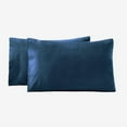 thumbnail image 2 of BNM Solid Flannel Cotton Pillowcases, Set of 2, Standard, Navy Blue, 2 of 6