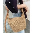 thumbnail image 2 of Kukuzhu Summer Beach Bag, Women Handmade Woven Straw Shoulder Bag, Casual Tote Bag, 2 of 6