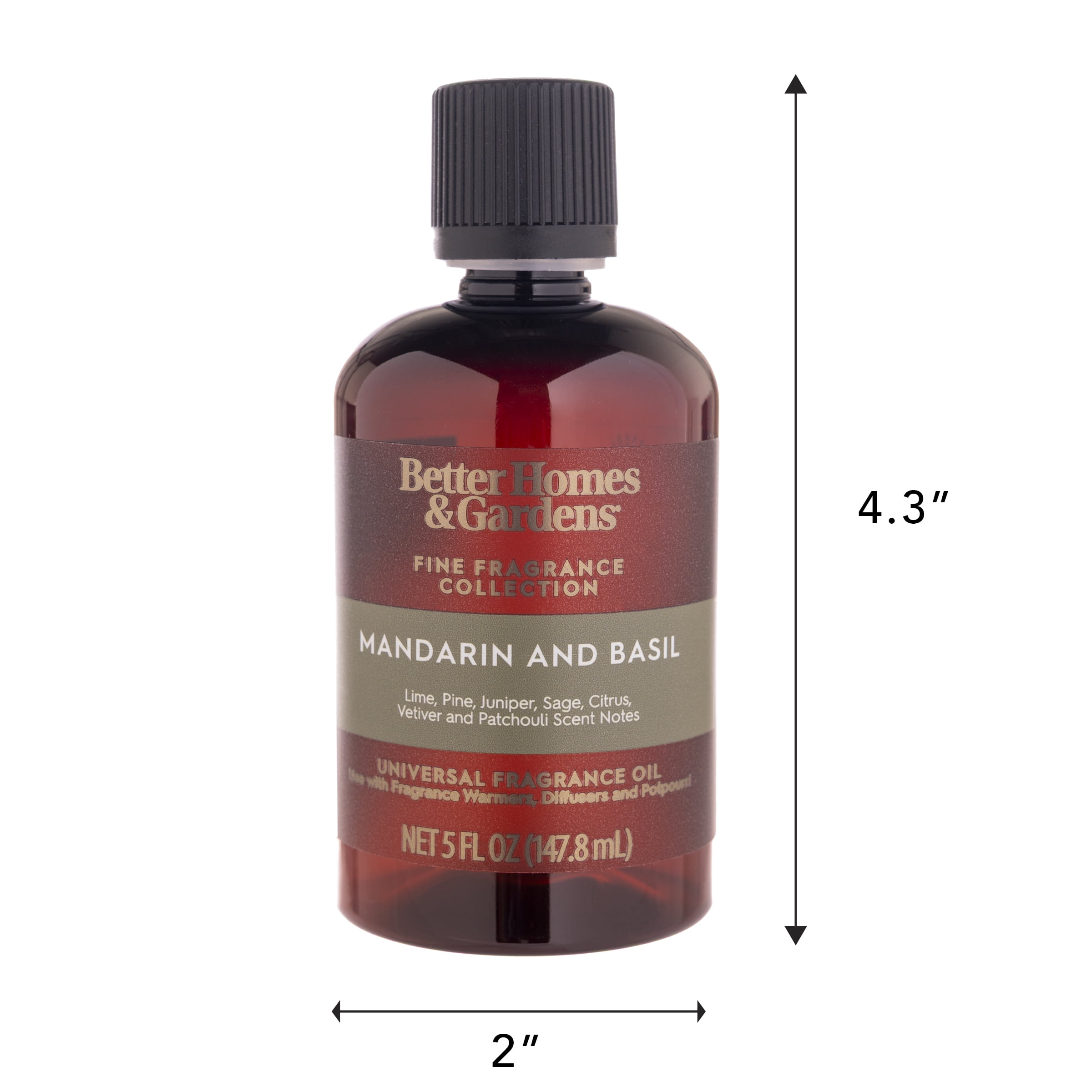 Better Homes & Gardens Fine Fragrance Universal Oil, Mandarin and Basil, 5 fl oz