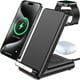 thumbnail image 1 of Wireless Charging Station,3 in 1 Wireless Charging Stand Made for Apple Watch Ultra 9 8 7 6 SE 5 4 3,Fast Wireless Charger Made for iPhone 15/Plus/Pro Max/14/13/12/11/X,for AirPods Pro(with Adapter), 1 of 5