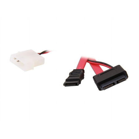 UPC: 0065030843294 | StarTech.com SLSATAF12 1 ft. 12  Slimline SATA to SATA with LP4 Power Cable Adapter
