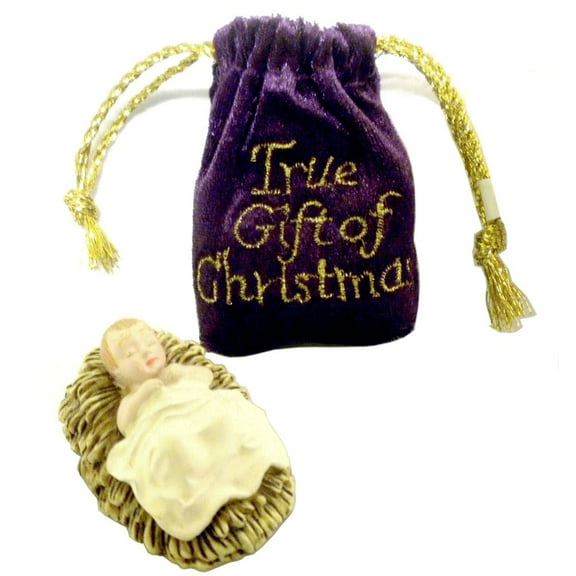 Roman Inc Baby Jesus in Velvet Bag The True Gift of Christmas