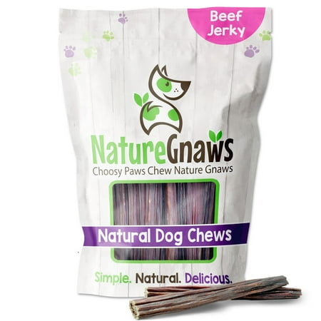 UPC: 0855357007185 | Nature Gnaws Beef Jerky Springs 7-8 (12 count) Dog Treats