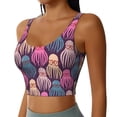 thumbnail image 2 of Picia Octopus in love Pattern Sports Bra for Women,Padded Strappy Sports Bras Medium Support Yoga Bra with Removable Cups,Running Yoga Bra-X-Large, 2 of 8