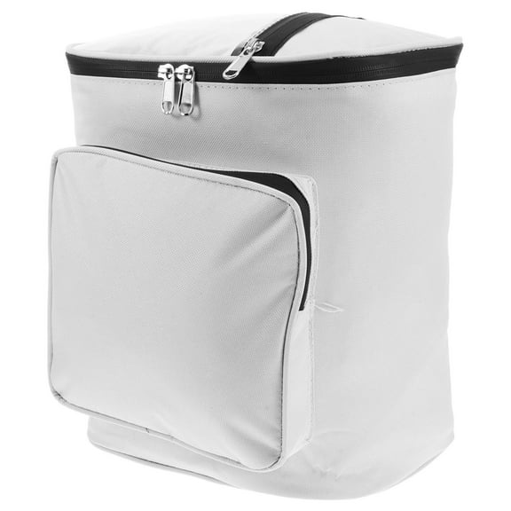 Masteelf Motorcycle Tool Bag Universal Handlebar Bag Tool Pouch Biker Roll Bag Motorcycle Front Fork Bag White