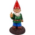 thumbnail image 1 of Gnomos de jardín gruñones decoraciones divertidas estadísticas de escultura traviesa del dedo medio, 1 of 5