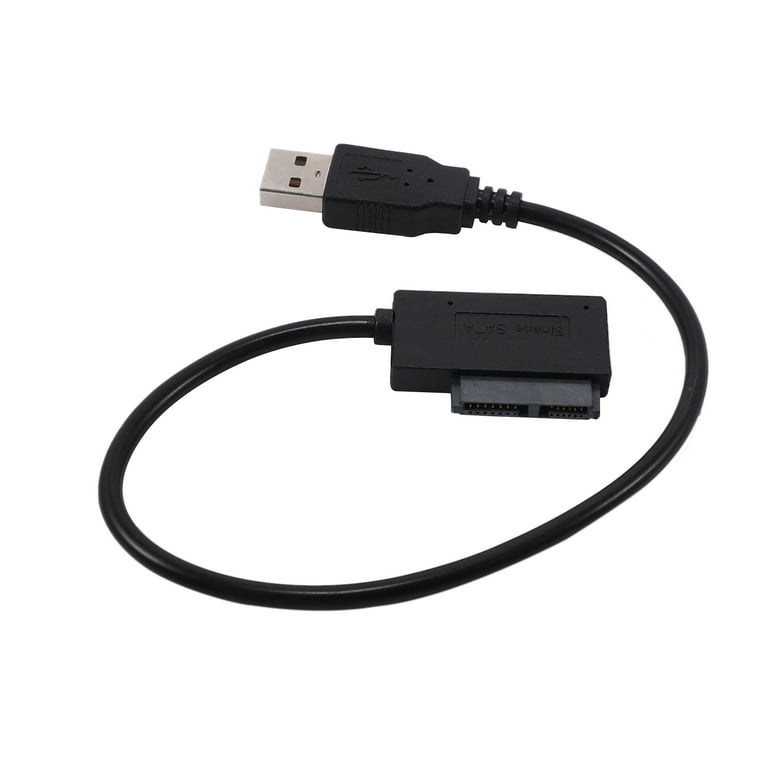 Glad ukrudtsplante klippe USB 2.0 to Mini Sata II 7+6 13Pin Adapter Converter Cable for Laptop CD/DVD  ROM Slimline Drive - Walmart.com