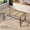 thumbnail image 4 of Towallmark Industrial Dining Table for 6-8, Modern Rectangular Kitchen Table with Sturdy Black Metal Frame & Rustic Wood Top – Dining Room Furniture Perfect for Living Room or Patio – Wood Color, 4 of 8