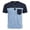 A-Light Blue251, variant on JAJAHO Mens Henley Shirts Short Sleeve T Shirt Casual Summer Color Block Graphic Tees With Pocket Stylish Tops