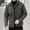 Dark Gray, variant on Qulqfy Mens Fall Jackets Wool Blend Green Winter Casual Warm Lapel Collar Business Jacket Overcoat for Men L